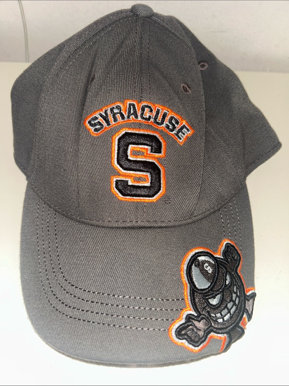 Syracuse Top Of The World Gray Baseball Cap with Orange and Black Embroidery